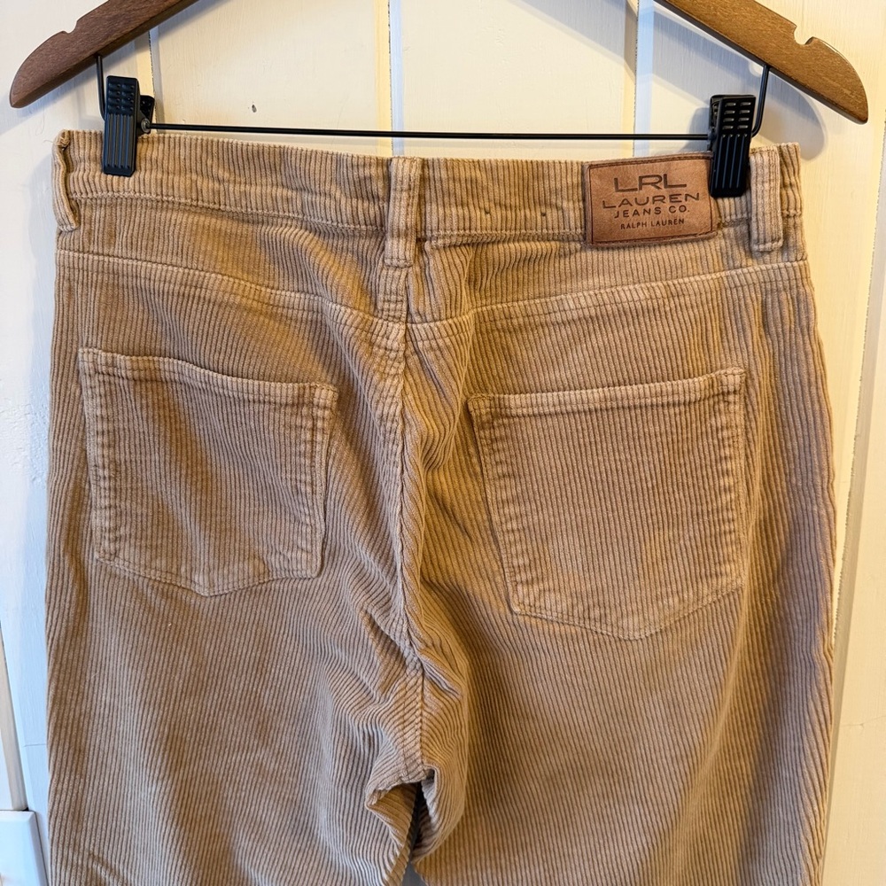 Women’s Lauren Ralph Lauren Tan Corduroy Boot Cut Pants, Size 10 - Picture 4 of 8